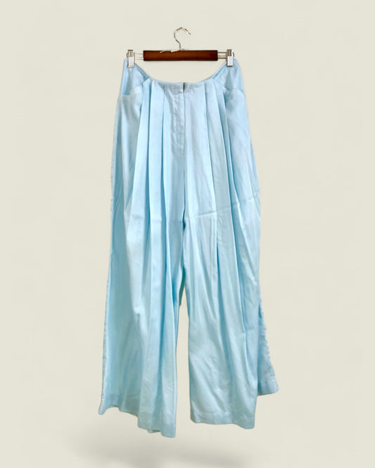 Blueberry Mint Pleated Trousers